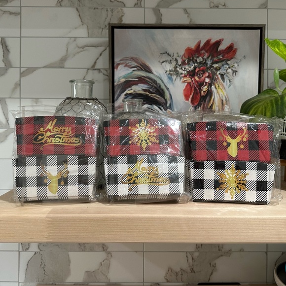 New! 72PCS Christmas Insulated Cup Sleeves Hot & Cold Beverages Buffalo Check - Picture 7 of 14